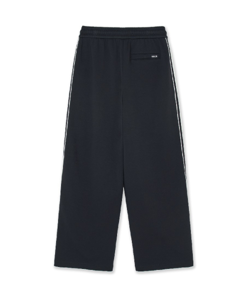 Basic Small Logo Brushed Wide Curved Track Pants