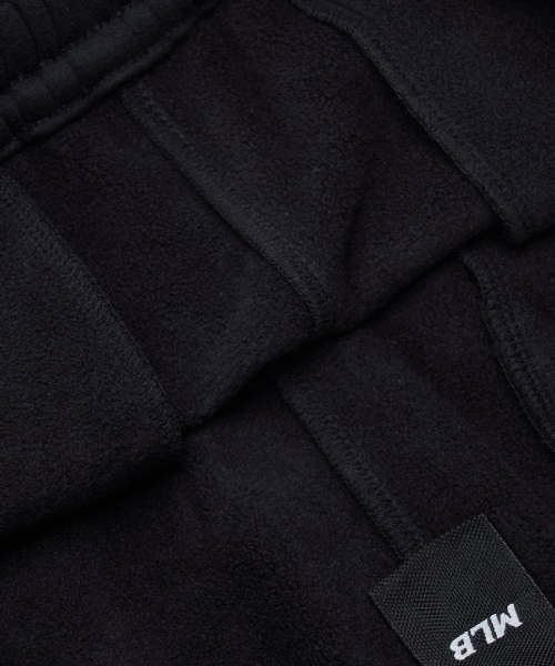 Basic Small Logo Brushed Wide Curved Track Pants