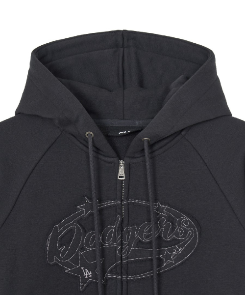 WomenS Varsity Vintage Letter Graphic Brushed Hood Zip Up