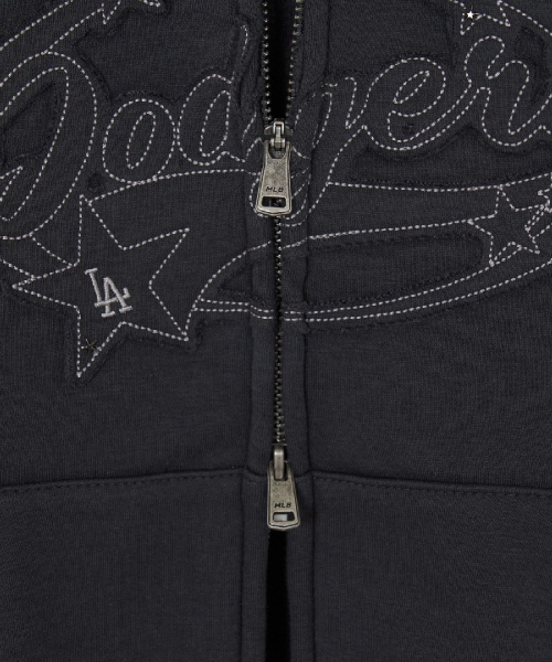 WomenS Varsity Vintage Letter Graphic Brushed Hood Zip Up