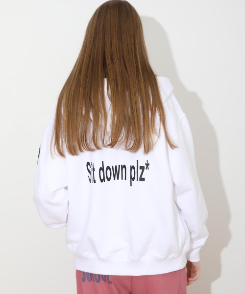 New School Hoodie Zip White