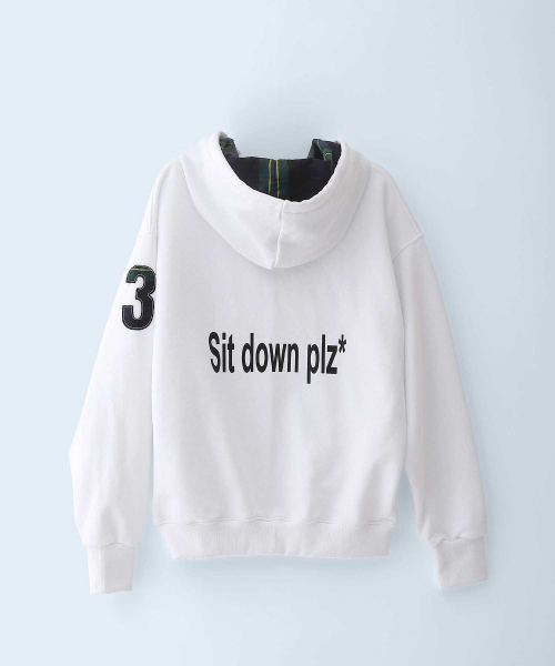 New School Hoodie Zip White