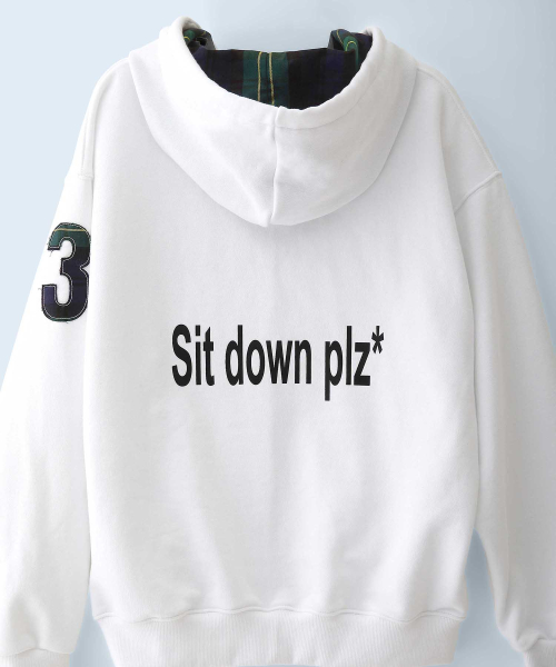 New School Hoodie Zip White