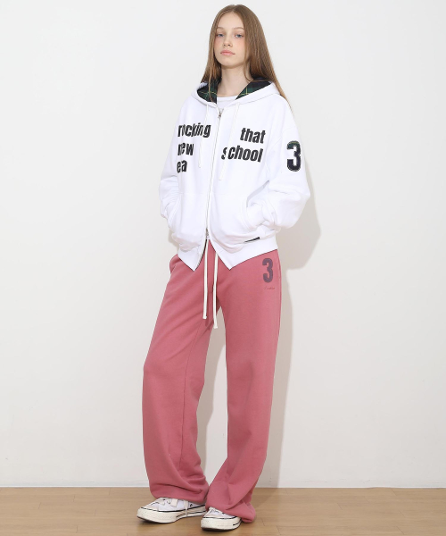 New School Hoodie Zip White