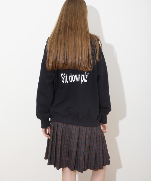 New School Hoodie Zip Navy