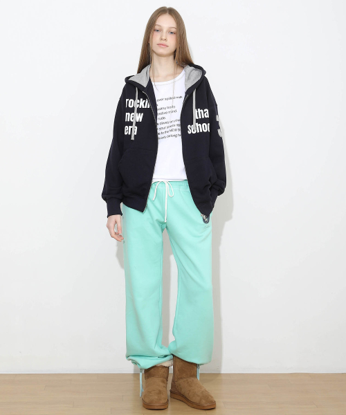 New School Hoodie Zip Navy