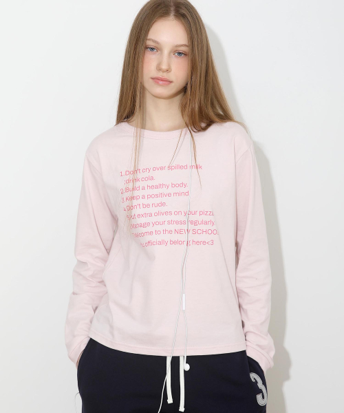 Notice Regulation Long Sleeve Baby Pink