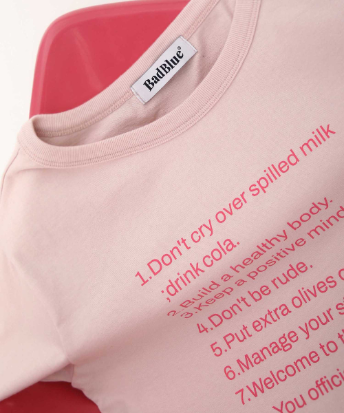 Notice Regulation Long Sleeve Baby Pink