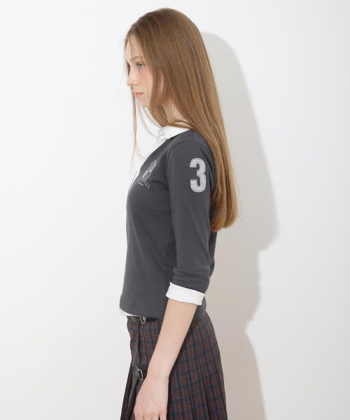 New School Merch Mid-sleeve Charcoal