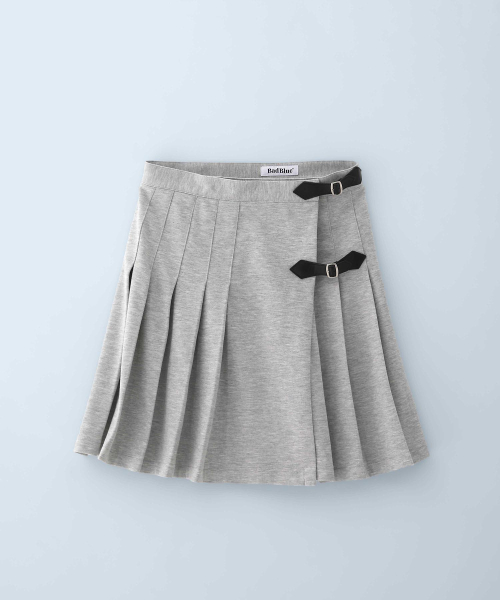 New School Cotton Buckle Lap Skirt