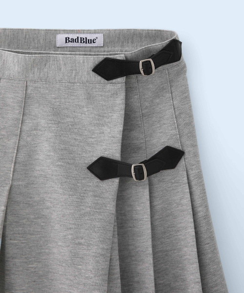 New School Cotton Buckle Lap Skirt