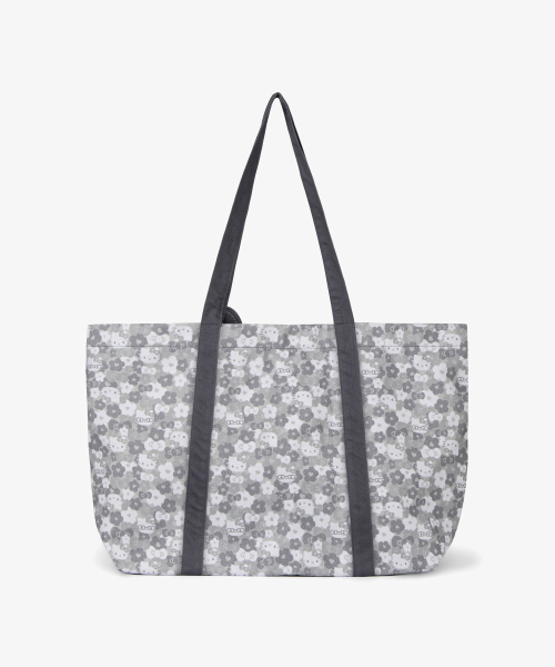 HELLO KITTY PATTERN BIG TOTE BAG [GREY]
