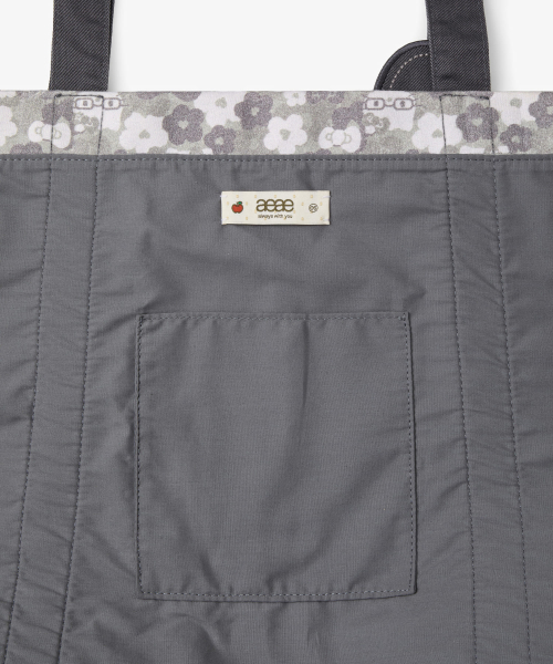 HELLO KITTY PATTERN BIG TOTE BAG [GREY]