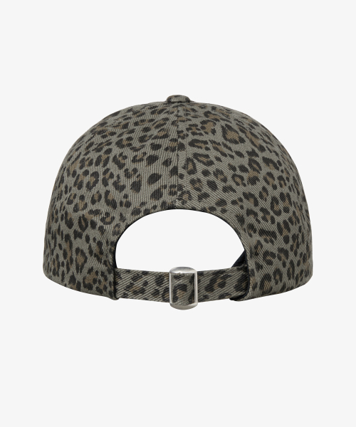 HELLO KITTY WEB LOGO 5 PANNEL CAP [LEOPARD KHAKI]
