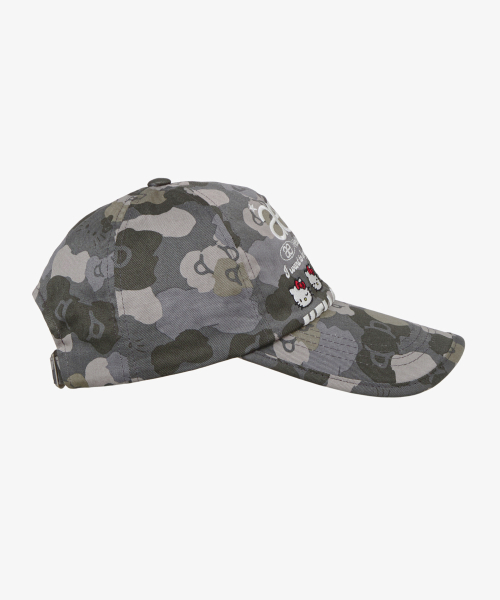 HELLO KITTY WEB LOGO 5 PANNEL CAP [GREY]