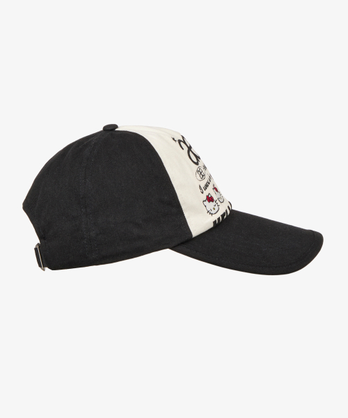 HELLO KITTY WEB LOGO 5 PANNEL CAP [BLACK/WHITE]