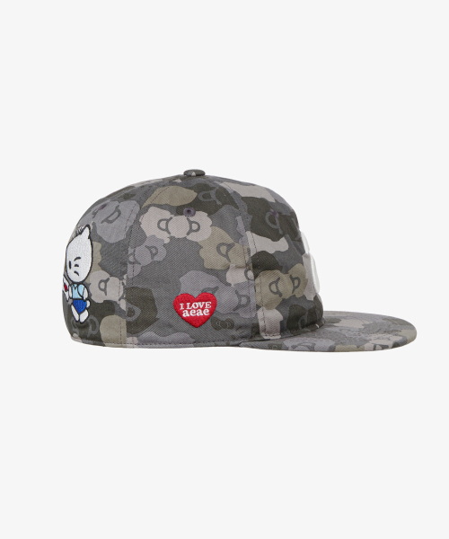 HELLO KITTY ON MY WAY TO DANIEL STAR CAP [GREY]