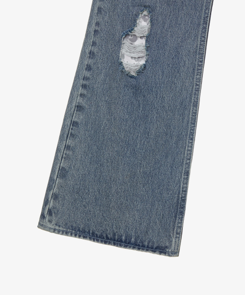 HELLO KITTY FLARE DENIM PANTS [BLUE]