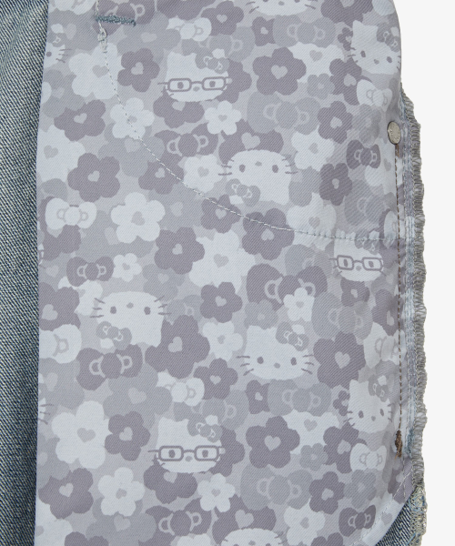HELLO KITTY FLARE DENIM PANTS [BLUE]