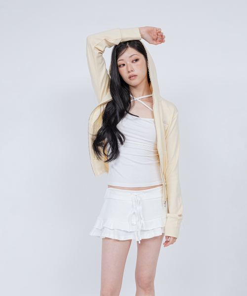 BELLA HOOD ZIP UP LEMON YELLOW