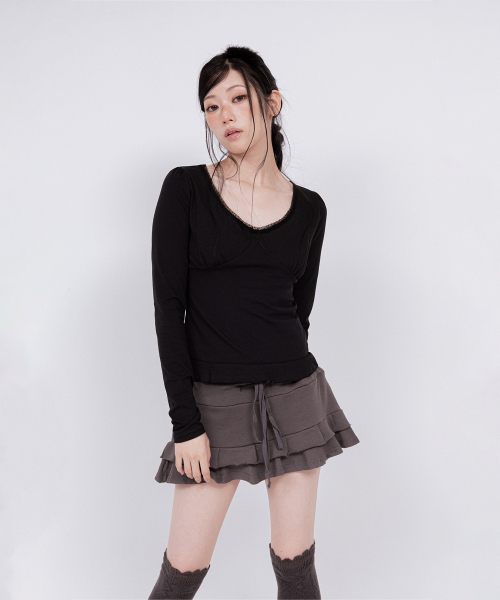 BELLA MINI SKIRT DARK GRAY