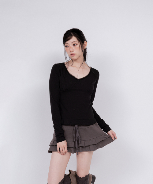 BELLA MINI SKIRT DARK GRAY