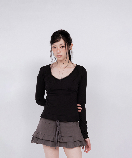 BELLA MINI SKIRT DARK GRAY