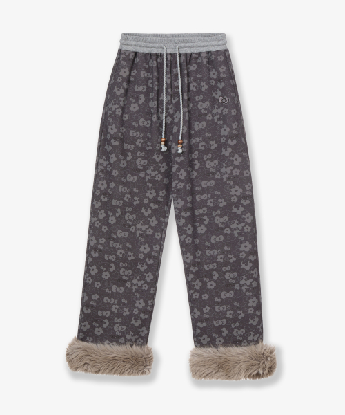 HELLO KITTY FUR SWEATPANTS [BROWN]