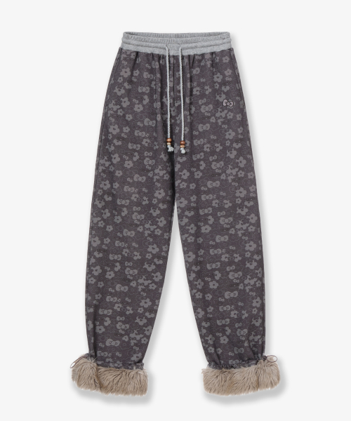 HELLO KITTY FUR SWEATPANTS [BROWN]