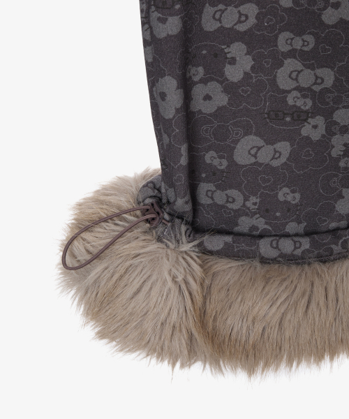 HELLO KITTY FUR SWEATPANTS [BROWN]
