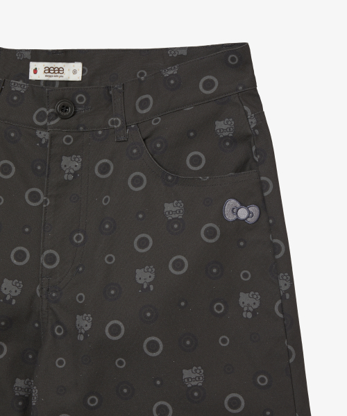 HELLO KITTY WORK PANTS [CHARCOAL]