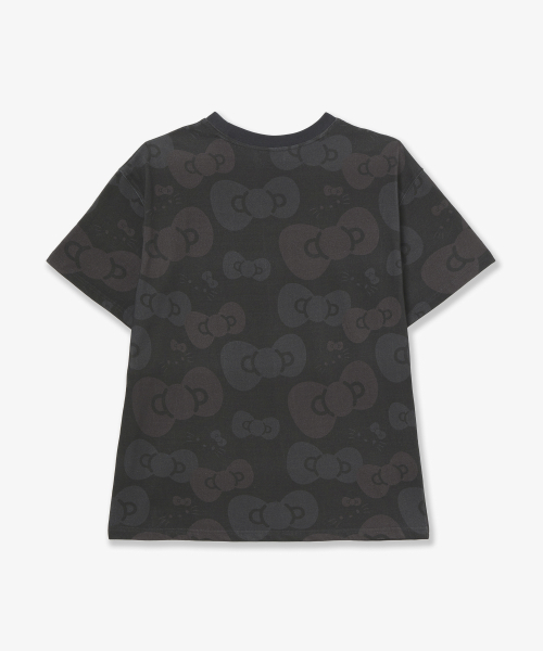 HELLO KITTY WEB LOGO T-SHIRTS [CHARCOAL]