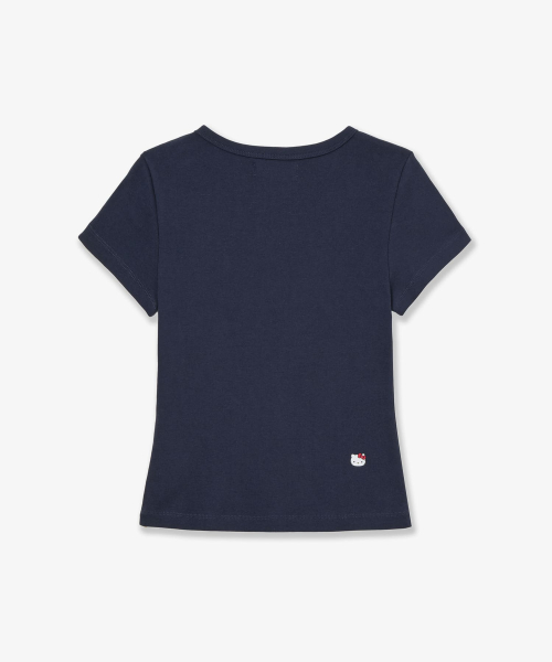 HELLO KITTY DOT SMALL LETTER TEE [NAVY]