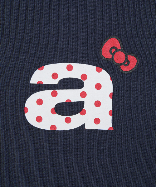 HELLO KITTY DOT SMALL LETTER TEE [NAVY]