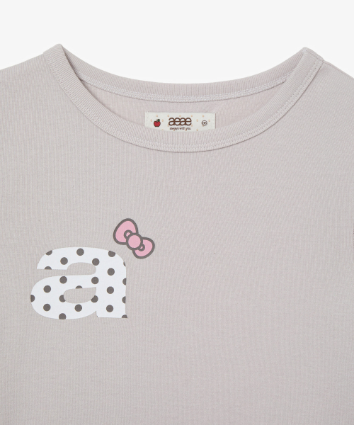 HELLO KITTY DOT SMALL LETTER TEE [ASH]
