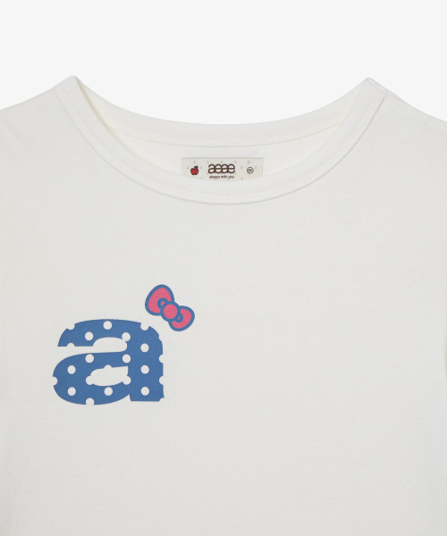 HELLO KITTY DOT SMALL LETTER TEE [WHITE]