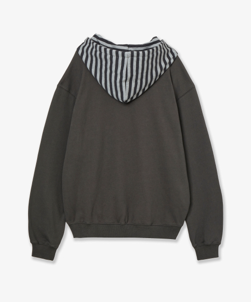 HELLO KITTY WEB LOGO HOODIE [CHARCOAL BROWN]
