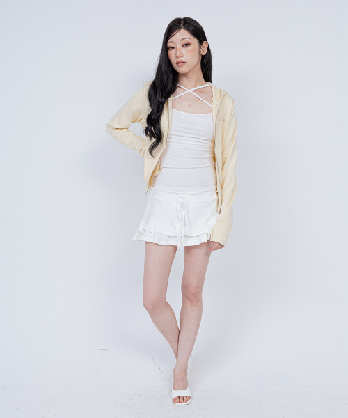 DOUBLE STRAP CROSS TANK WHITE