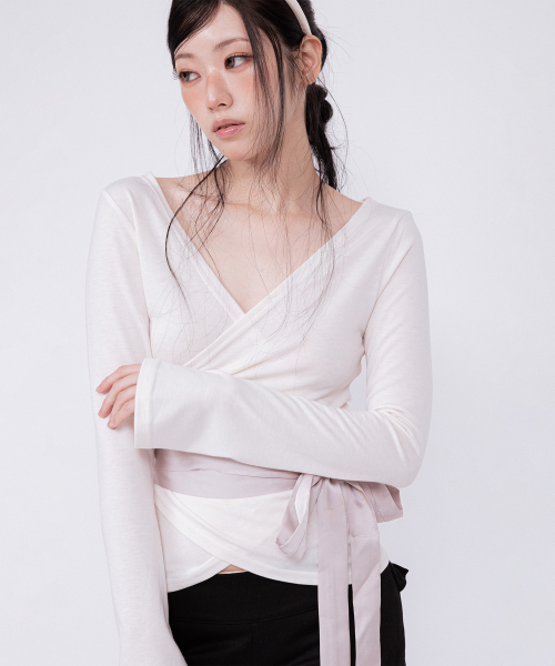 DOUBLE WRAP CARDIGAN IVORY