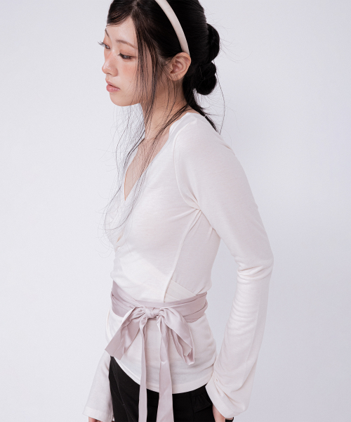 DOUBLE WRAP CARDIGAN IVORY