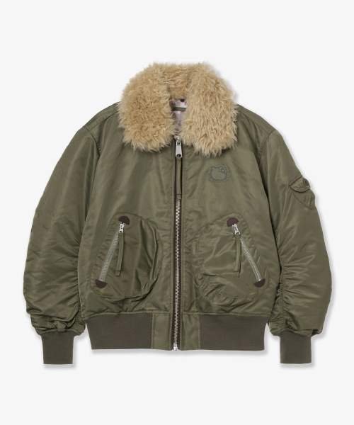 HELLO KITTY BOMBER JACKET [KHAKI]