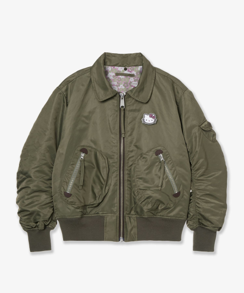 HELLO KITTY BOMBER JACKET [KHAKI]
