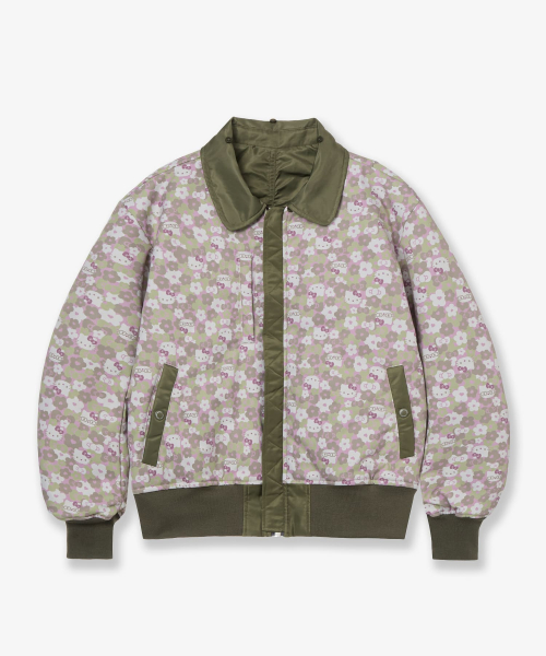 HELLO KITTY BOMBER JACKET [KHAKI]