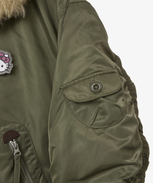 HELLO KITTY BOMBER JACKET [KHAKI]