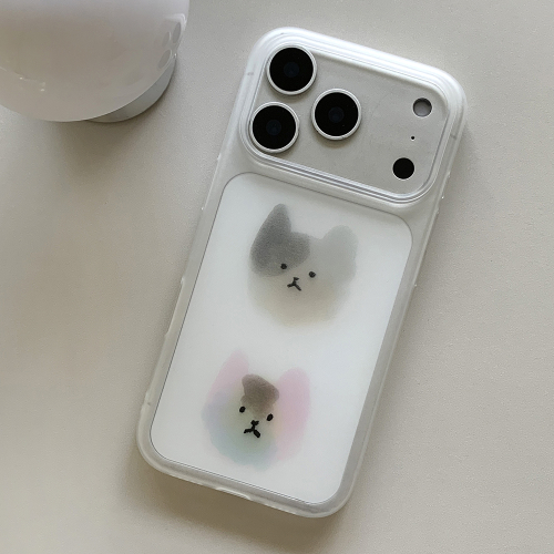 그라데이션 냥이 반투명 폰 케이스