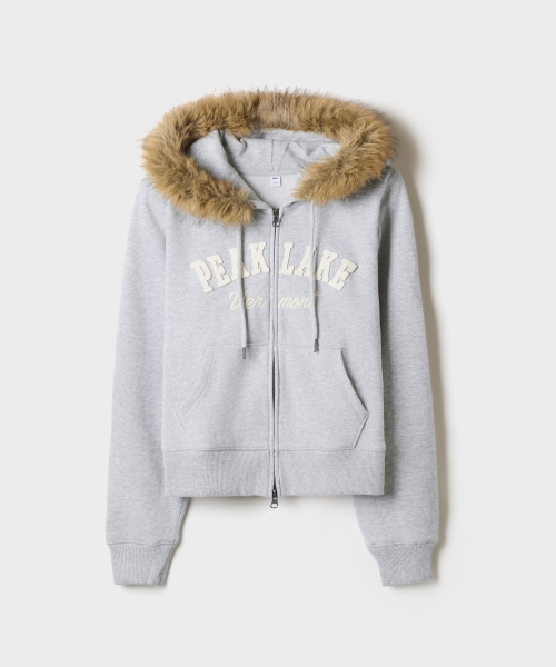 Fur-Trim Hooded Zip-Up (Fleece-Lined)_SPMZG4VG30