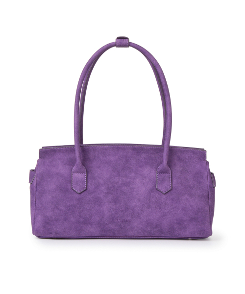 FAUX SUEDE TWO-WAY BAG IN PURPLE