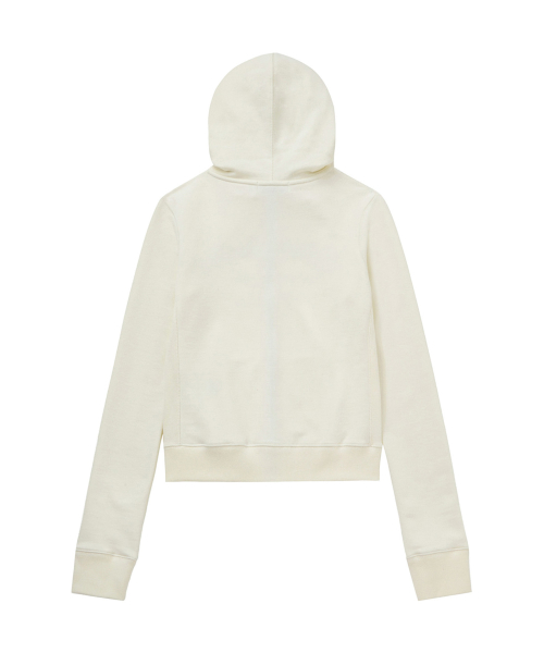 CONTENT SLIM HOOD ZIP - UP IN IVORY