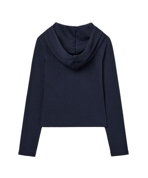 BASIC SLIM HOODIE IN NAVY