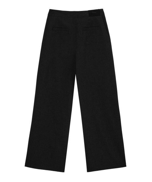 WRAP-FRONT TROUSERS IN BLACK